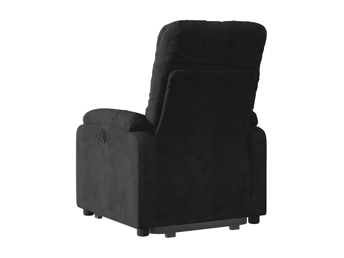 Fauteuil inclinable massant électrique noir tissu microfibre
