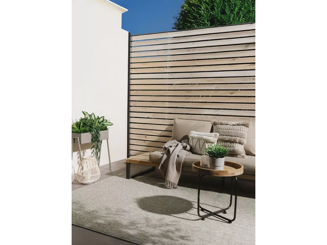 Tapis d'extérieur & intérieur Iowa Gris clair 80x150 cm