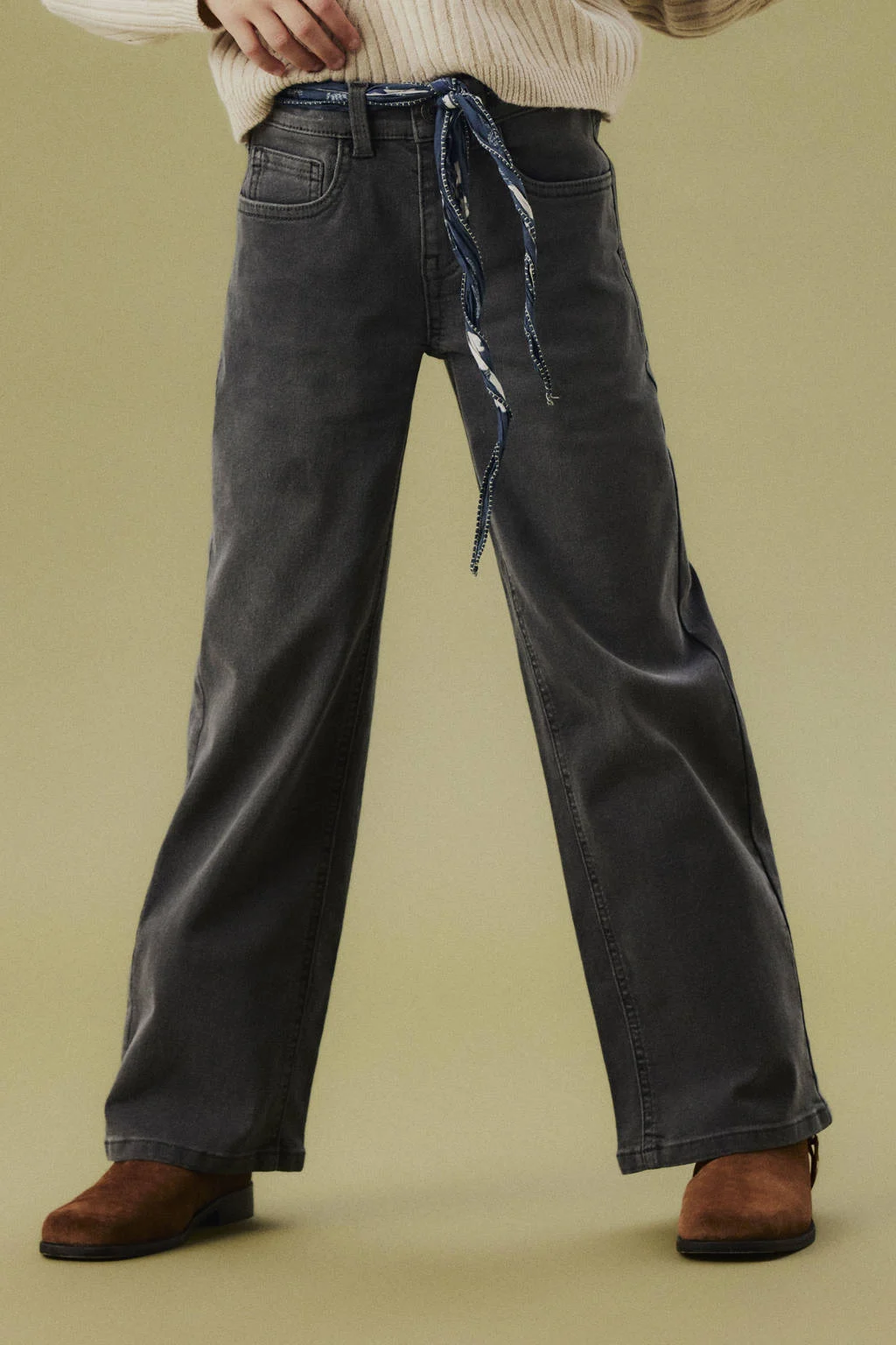 NAME IT KIDS wide leg jeans grey denim
