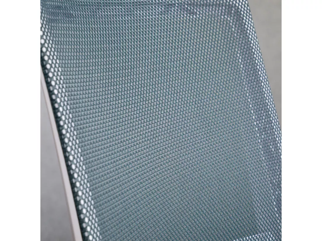 Chaise de bureau PERTH, Pivotante et réglable en hauteur, Tissu mesh, Avec accoudoirs, Gris-bleu