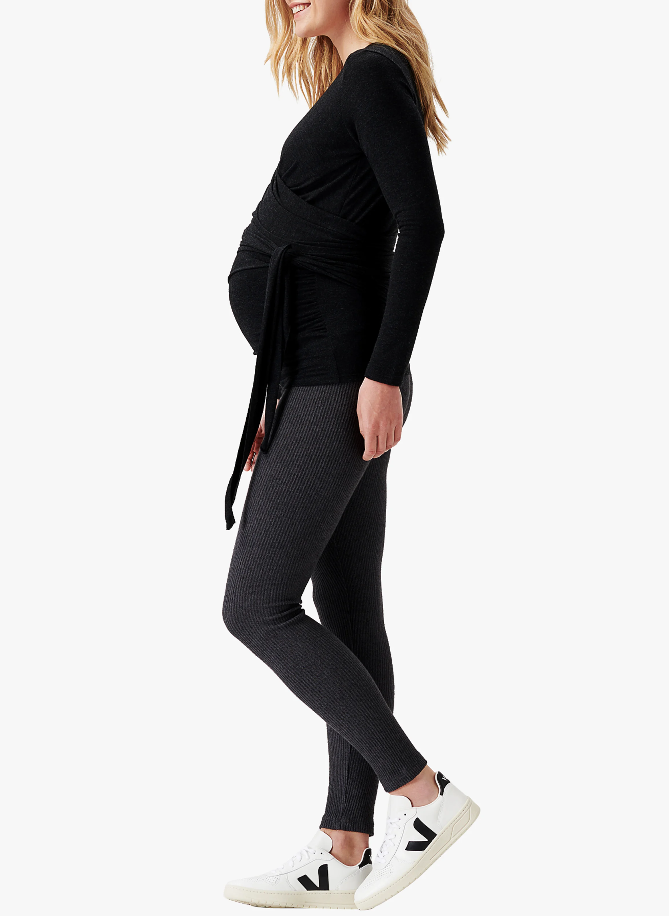 PISTO - T-shirt de grossesse à manches longues| Gris