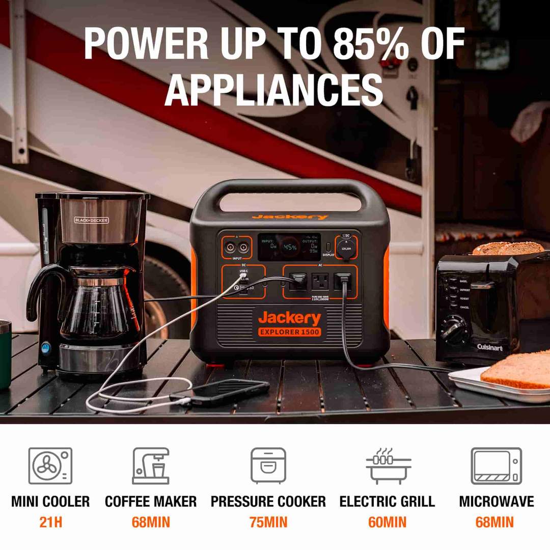 Jackery Solar Generator 1500 (Jackery 1500 + 4 x SolarSaga 100W)