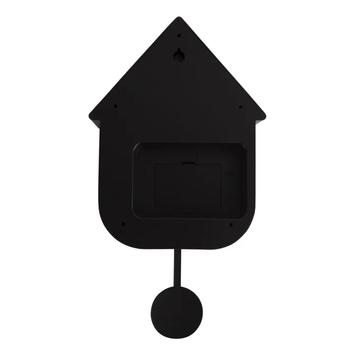 Present Time Horloge à pendule Modern Cuckoo | Noir