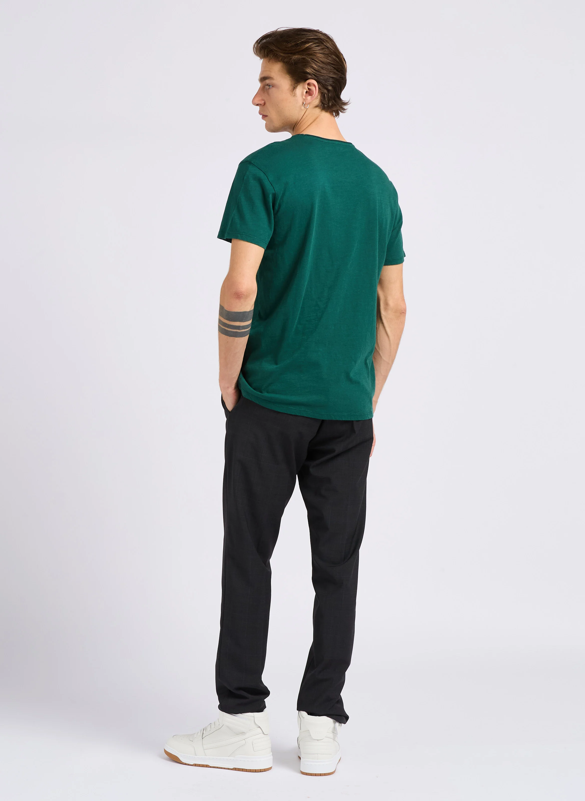 Pantalon de costume en laine mélangée| Gris