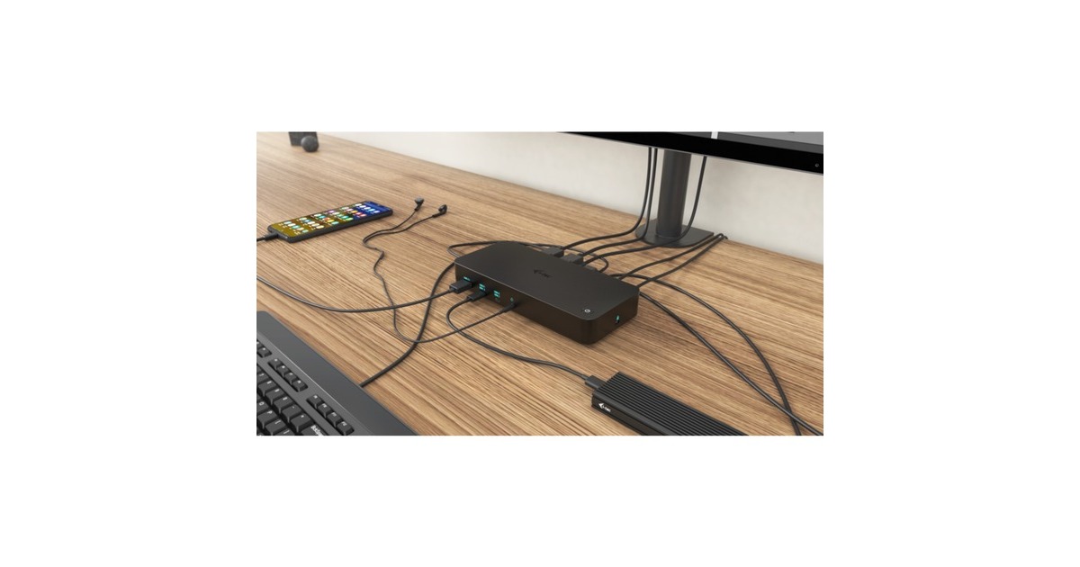 i-tecUSB 3.0/ USB-C/Thunderbolt 4K PD dockingstation  (Zwart, 100 Watt)