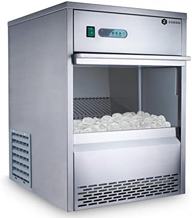 ZORRO - Eiswürfelbereiter ZEB 25 ECO - Gastro 25kg/24h- Eiswürfelmaschine mit Edelstahlgehäuse