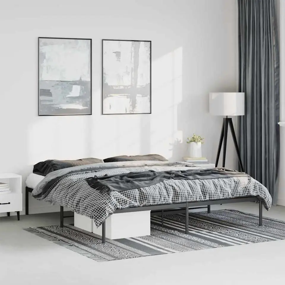 vidaXL - Metalen bed frame - Zwart - 183x213 cm