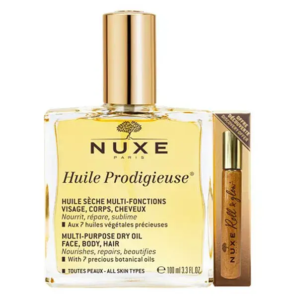 Nuxe Huile Prodigieuse® 100ml + Huile Prodigieuse® Gold Roll-On 8ml