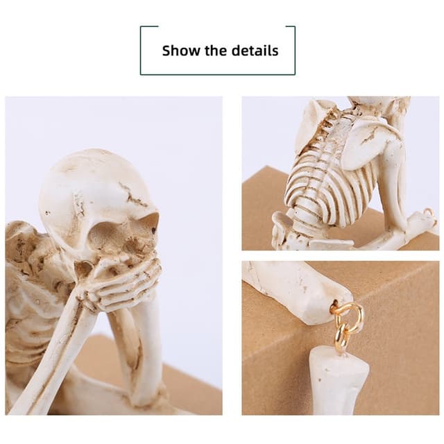 Halloween skelet figur Spooky Skull Dekoration Party Haunted House