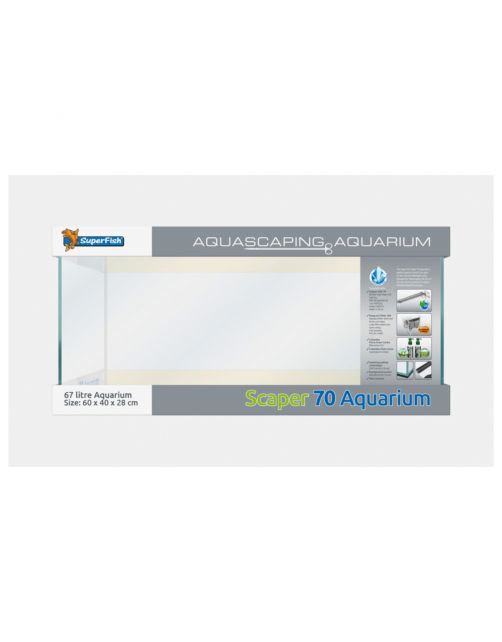 Superfish Scaper 70 - Aquaria - 60x40x28 cm Transparant