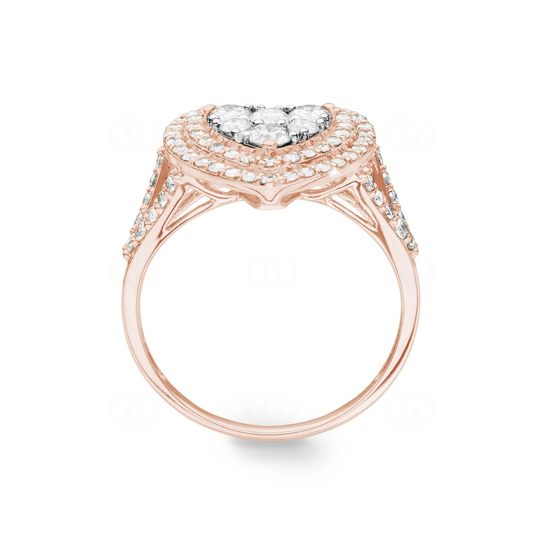 Verlobungsring 750/18 K Roségold mit Diamanten 1.00 ct H/si by CHRISTIAN