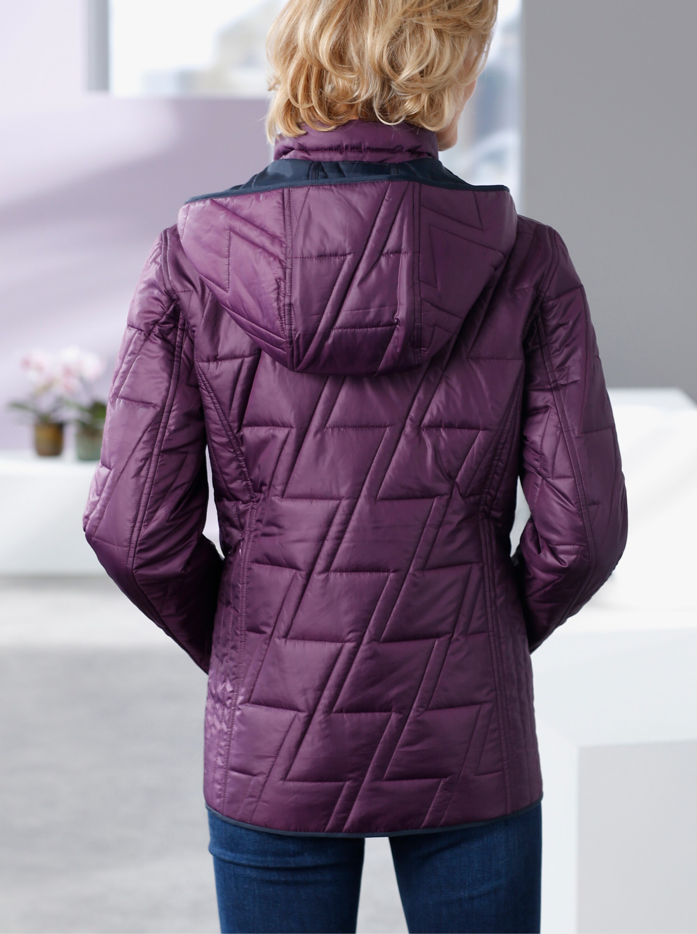 Wendejacke mit Kapuze, abzippbar