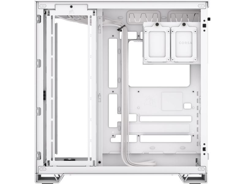 Corsair PC-Gehäuse 6500D Airflow Weiss Mid-Tower PC-Case mit Zwei-Kammer-Design und herausragendem Luftstrom