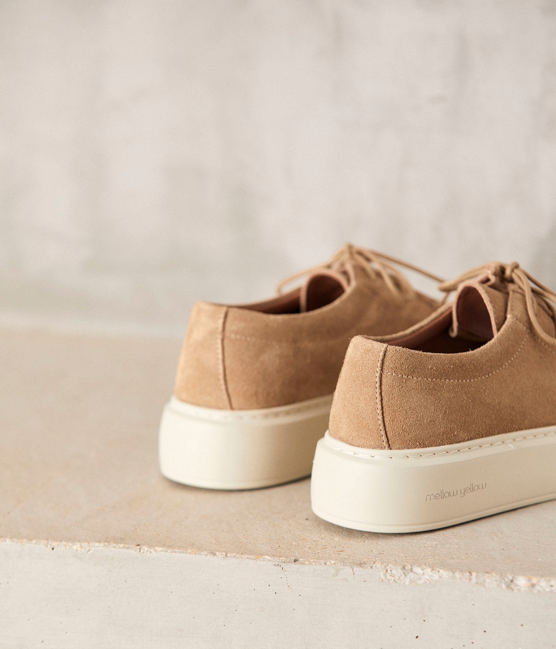 Baskets velours beige Iva