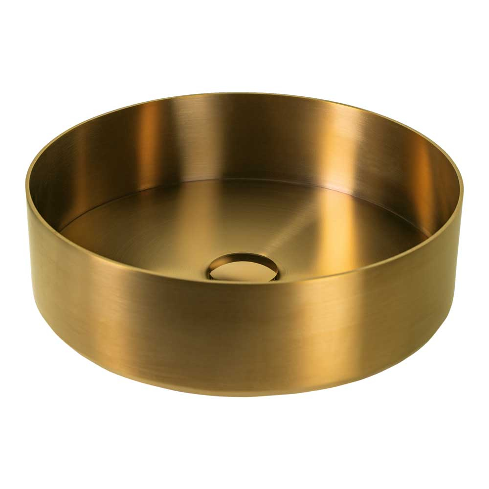 Qisani Vanity opbouw wastafel 40x12cm gold