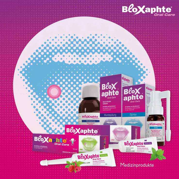 BloXaphte® Oral Care Mundspülung bei Aphthen und Verletzungen im Mund, 100 ml