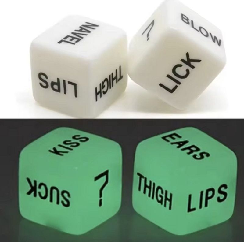 CHPN - Lichtgevende erotische dobbelstenen - Glow in the dark sex dobbelstenen - Voorspel - 2 dobbelstenen - Etotiek - Sextoy
