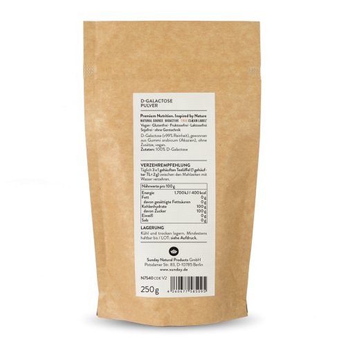 Sunday Natural Products  D-Galactose Pulver