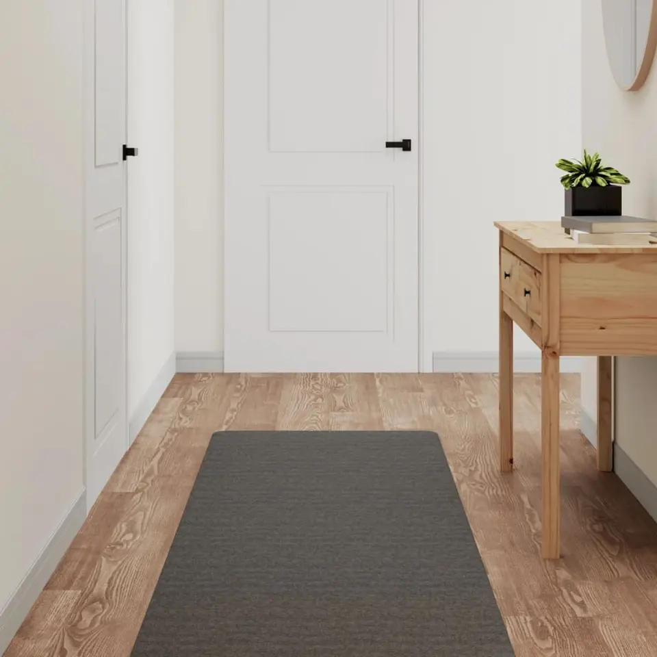vidaXL - Tapijtloper - Antraciet - Stof - 60 x 180 cm