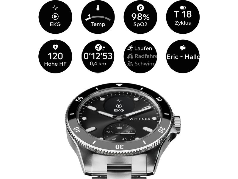 Withings Scanwatch Nova Schwarz Gesundheitsuhr