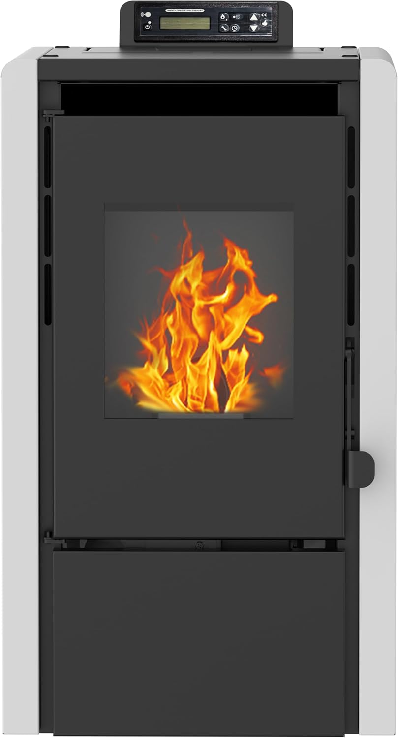 NEMAXX® PC5 Pelletofen Grau 5,3 kW – Raumheizung bis 120 m³ – kompakte Pelletheizung für kleine Räume – manuelle Steuerung – Wi-Fi Ready (optional) – zuverlässiger Heizbetrieb