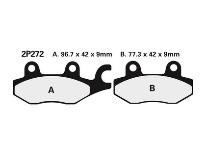 Plaquettes de freins Nissin route semi-métallique - 2P-272NS