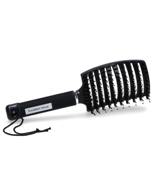 Excellent Supreme Borstel - Paardenvachtverzorging - 25 cm Zwart Staart-En Manenborstel Voor Paarden
