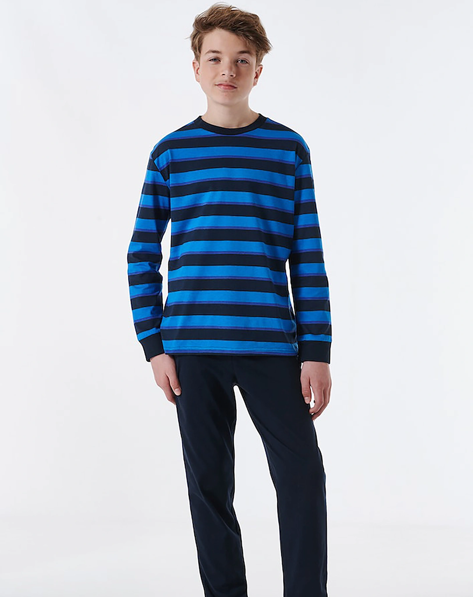Schlafanzug NIGHT STRIPES lang in bunt