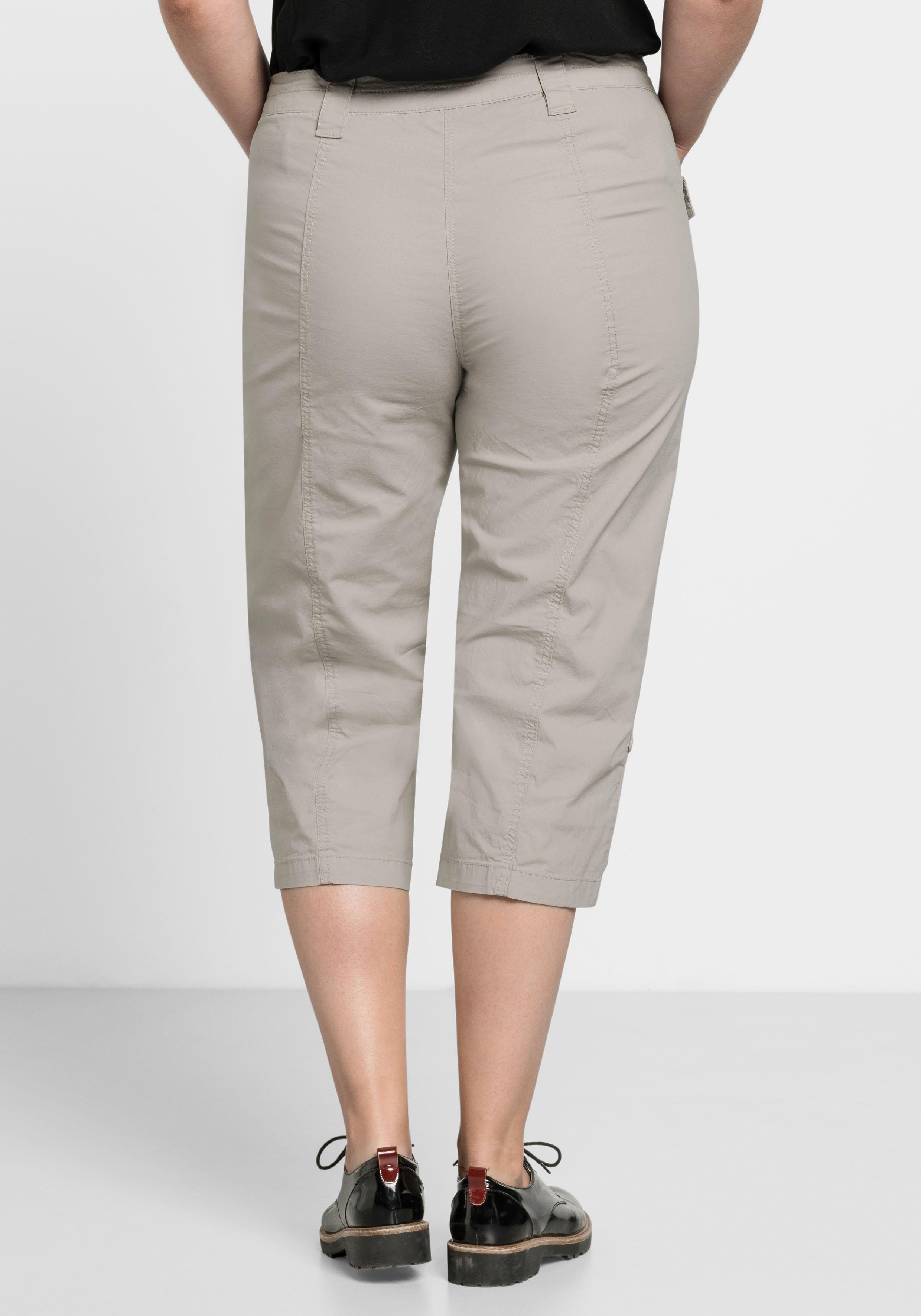 Gerade 3/4-Hose mit Krempelfunktion