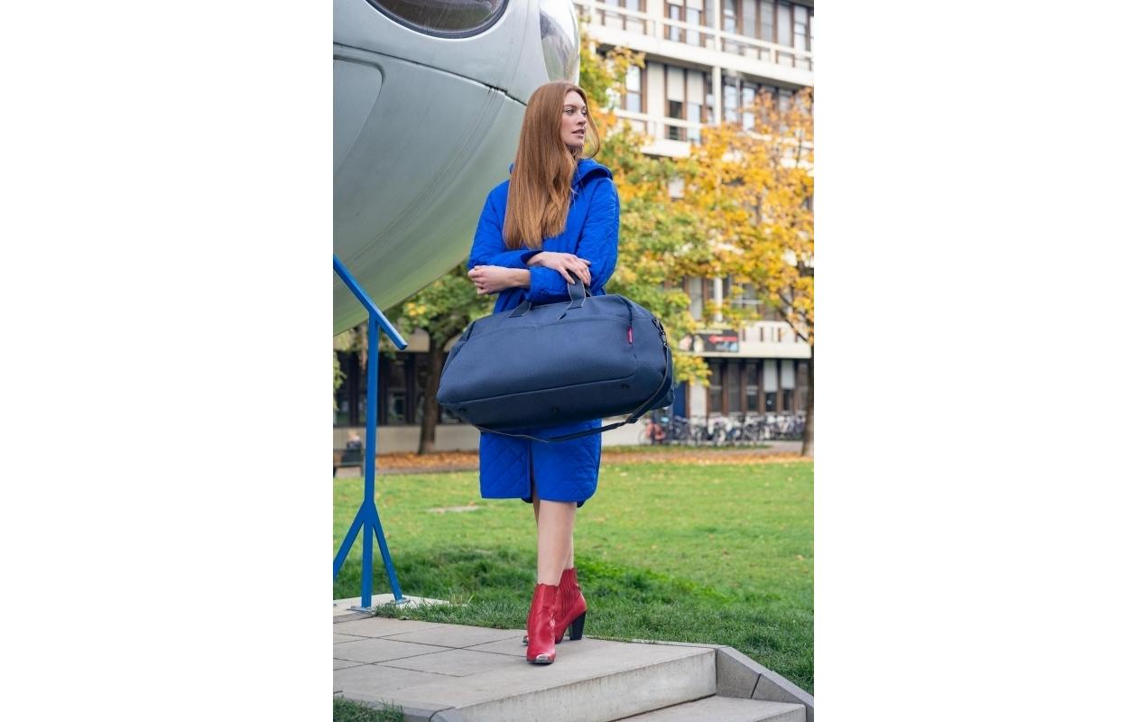 Reisetasche Overnighter Plus Herringbone Dark BlueReise- und Sporttasche aus recyceltem Material