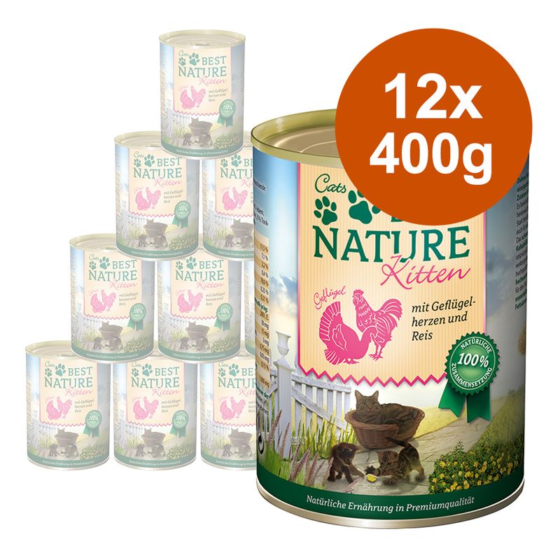 Lot Best Nature Kitten 12 x 400 g pour chaton