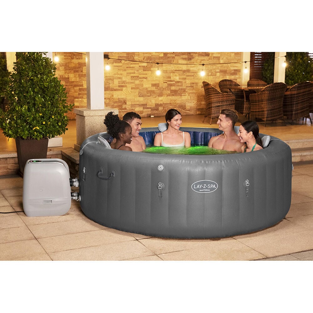 Spa gonflable rond LED Lay-Z-Spa Santorini Hydrojet pro™ Bestway 5/7pers