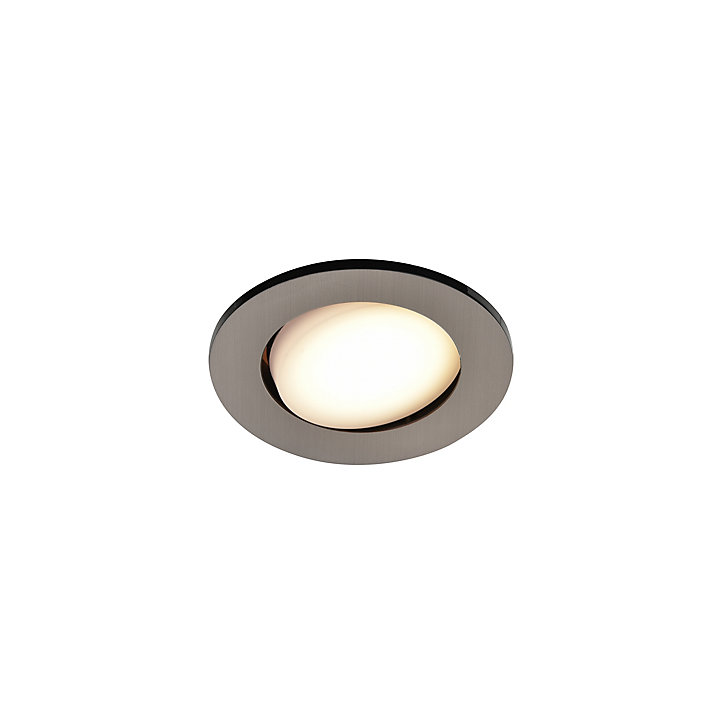 Spot encastrable Quimby LED intégrée blanc chaud IP20 dimmable 350lm 5.5W Ø8.5xH.5.2cm chrome GoodHome
