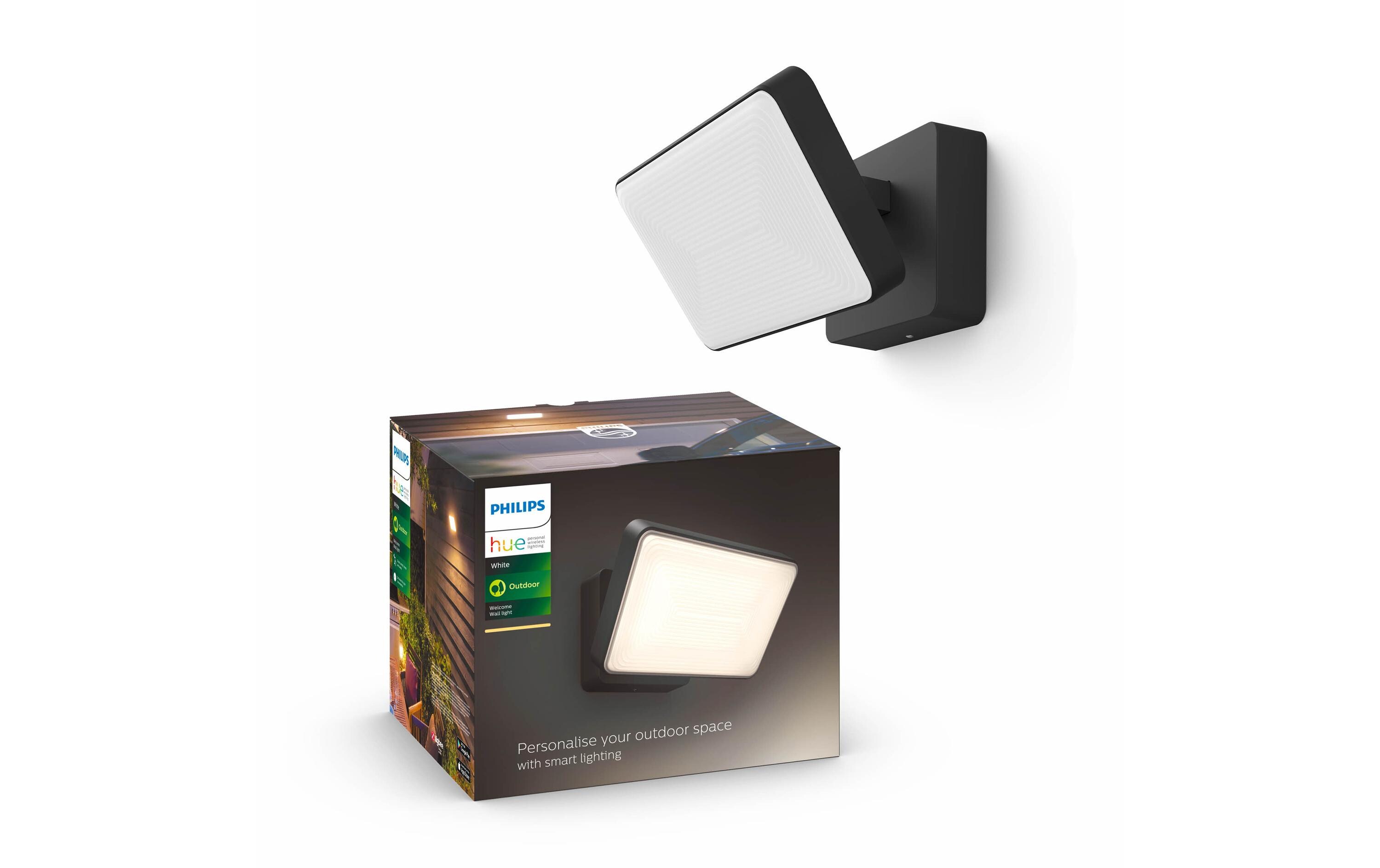 Aussenstrahler White Outdoor Welcome Flutlicht Schwarz<br>Flutlicht