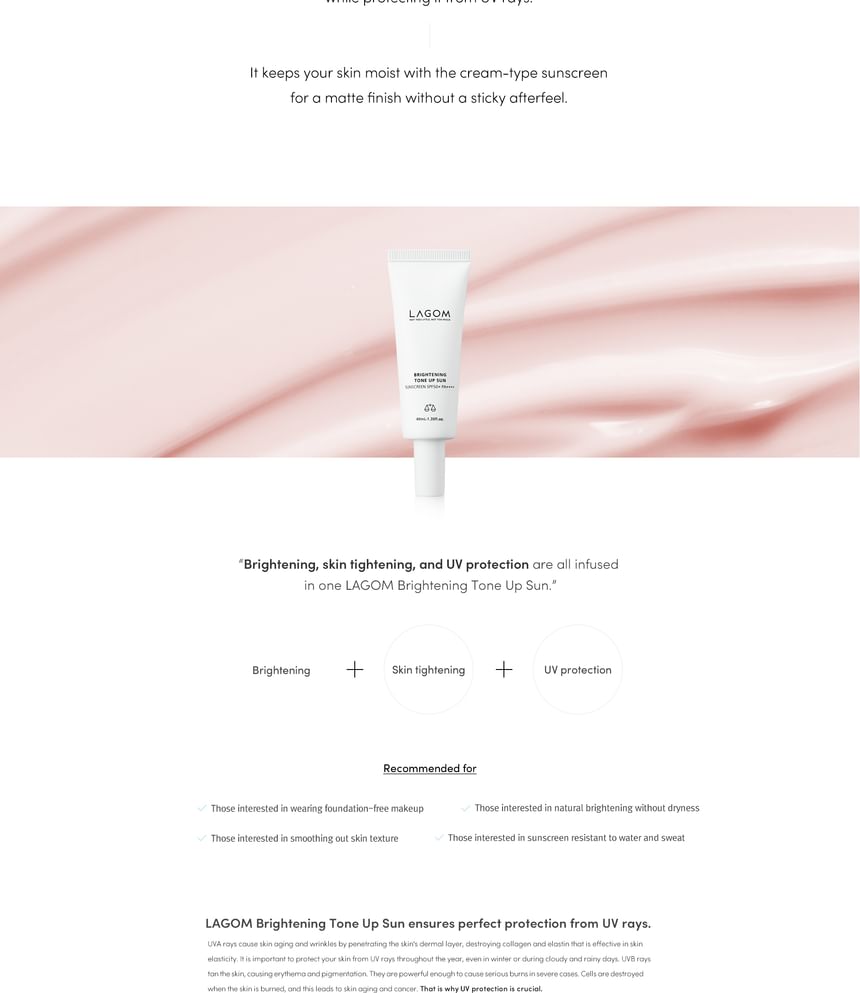 LAGOM - Brightening Tone Up Sun Mini