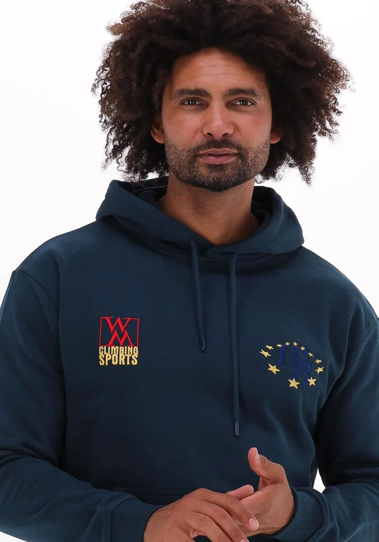 WOODBIRD donkergroene woodbird sweater pope double hoodie