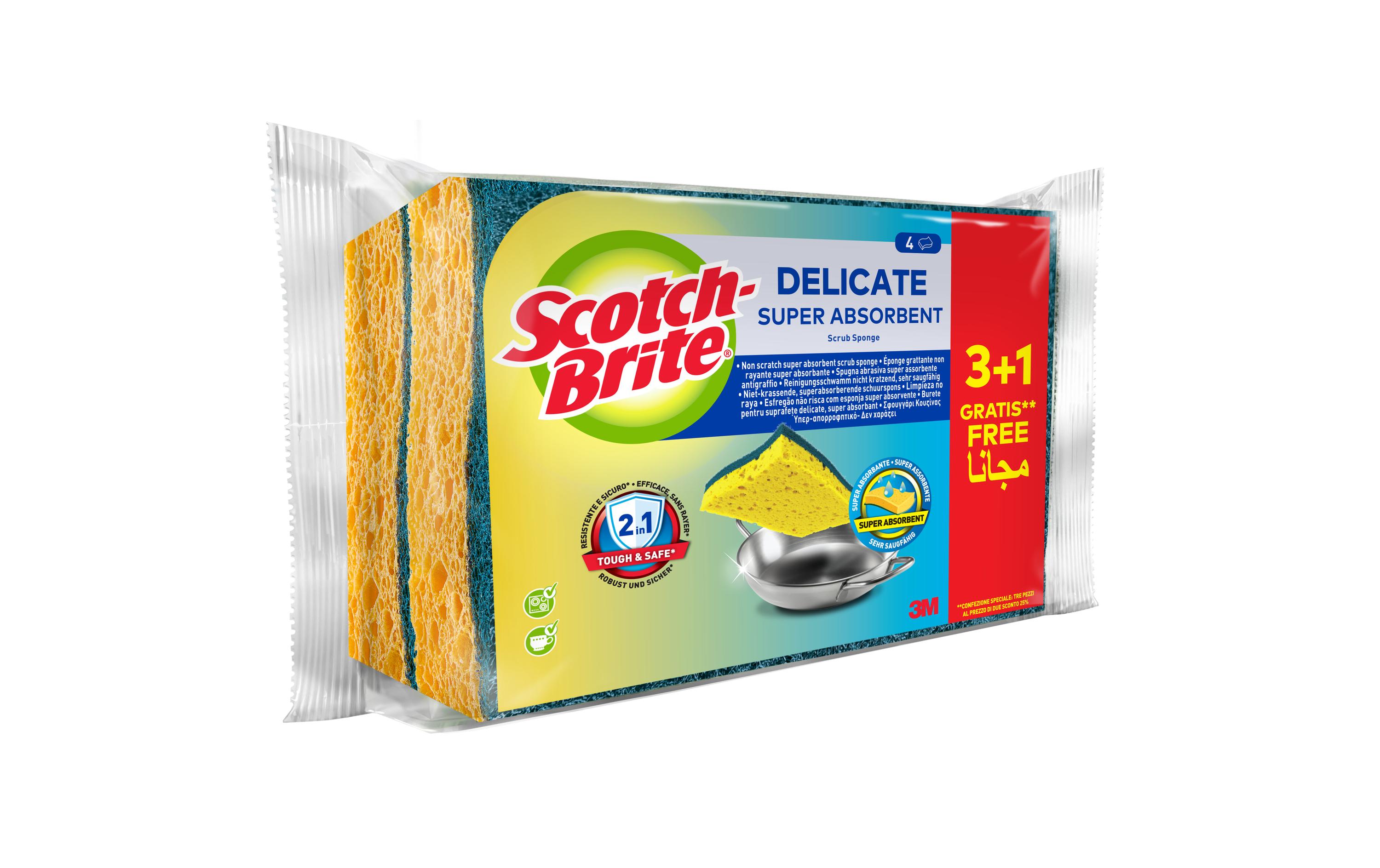 Schwamm Delicate 4 StückGriffschwamm