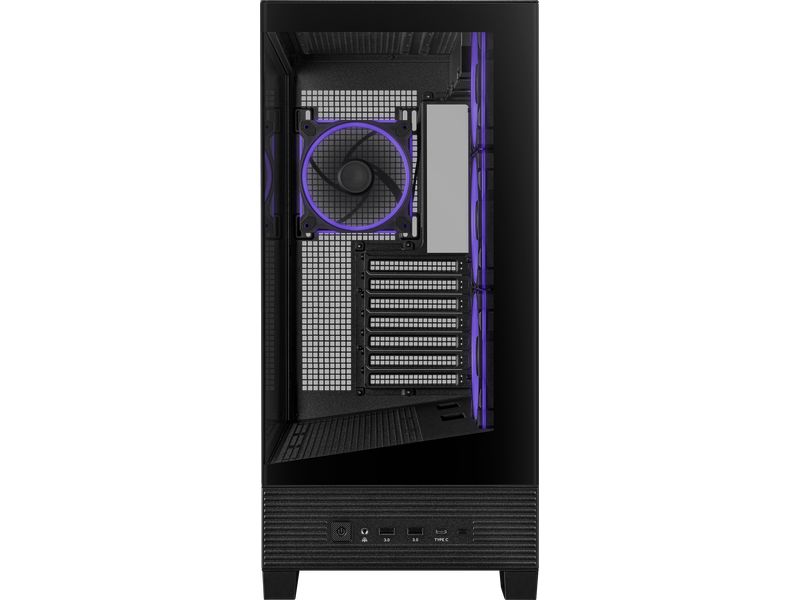 ASUS PC-Gehäuse A31 Plus TG ARGB Schwarz Modernes Gehäuse mit Panoramaseitenfenster und integrierter ARGB-Beleuchtung