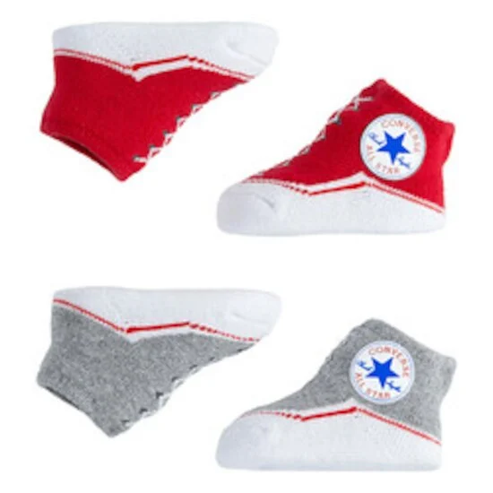 Lot 2 Chaussons   Rouge/Gris        6-12 mois   de               Converse
