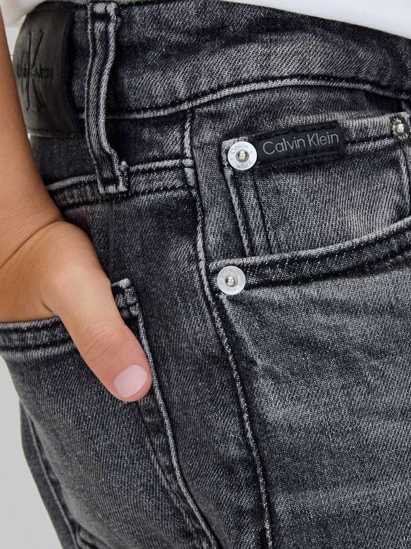 Calvin Klein - Jeans - Grijs - Wide Leg Pasvorm - Vijf Broekzakken