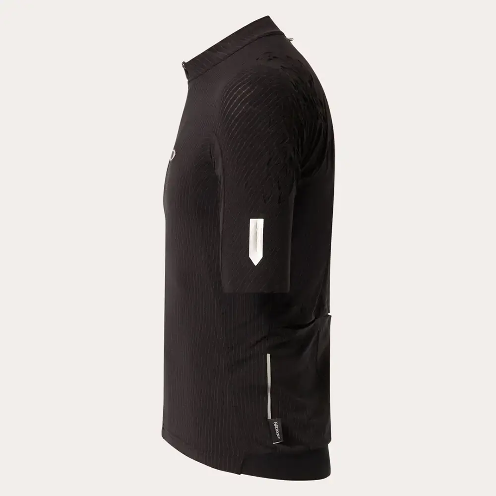 Q36.5 x Oakley Gridskin Pinstripe Fietsshirt Korte Mouwen Zwart Heren