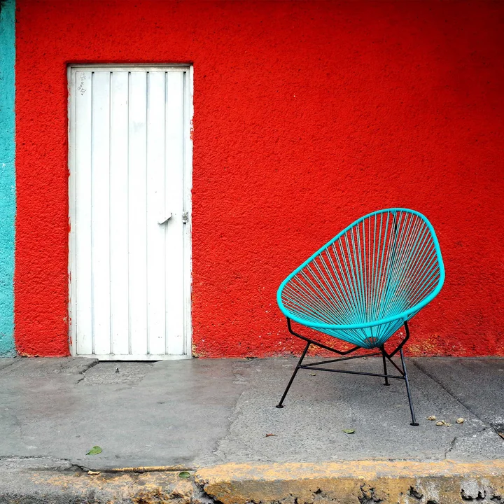 Acapulco Design - Acapulco Classic Chair, aqua verde / schwarz