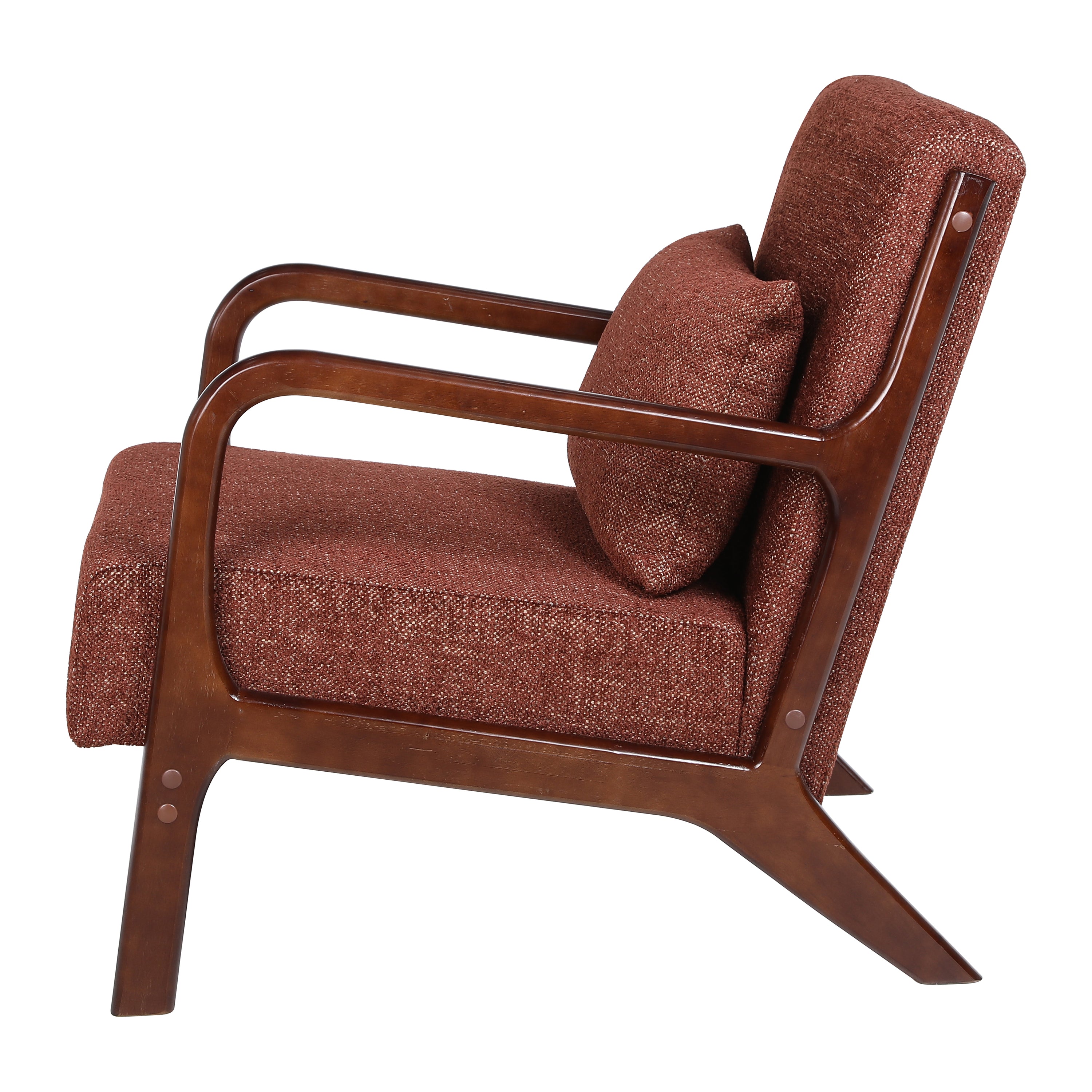 by fonQ Wise Fauteuil - Walnoot - Wijnrood