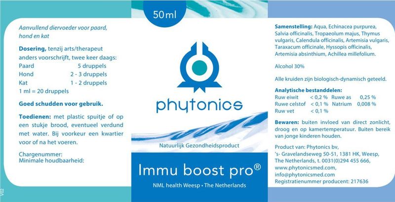 Phytonics - Immu Boost Pro - Dierensupplement - 50 ml - Voedingssupplement voor Honden en Katten