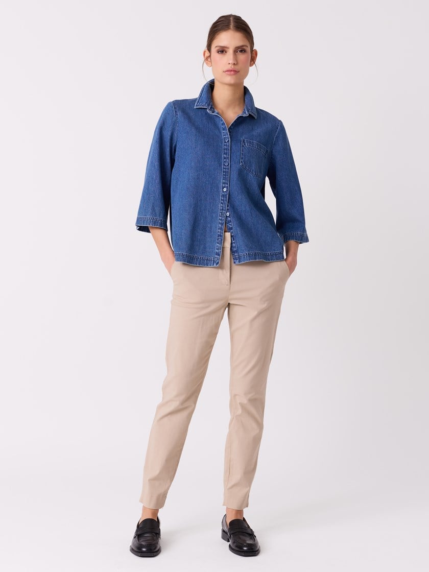 Caroline chino Plaza Taupe