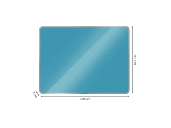 Whiteboard glastavle Leitz Cosy 80x60 cm blå magnetisk