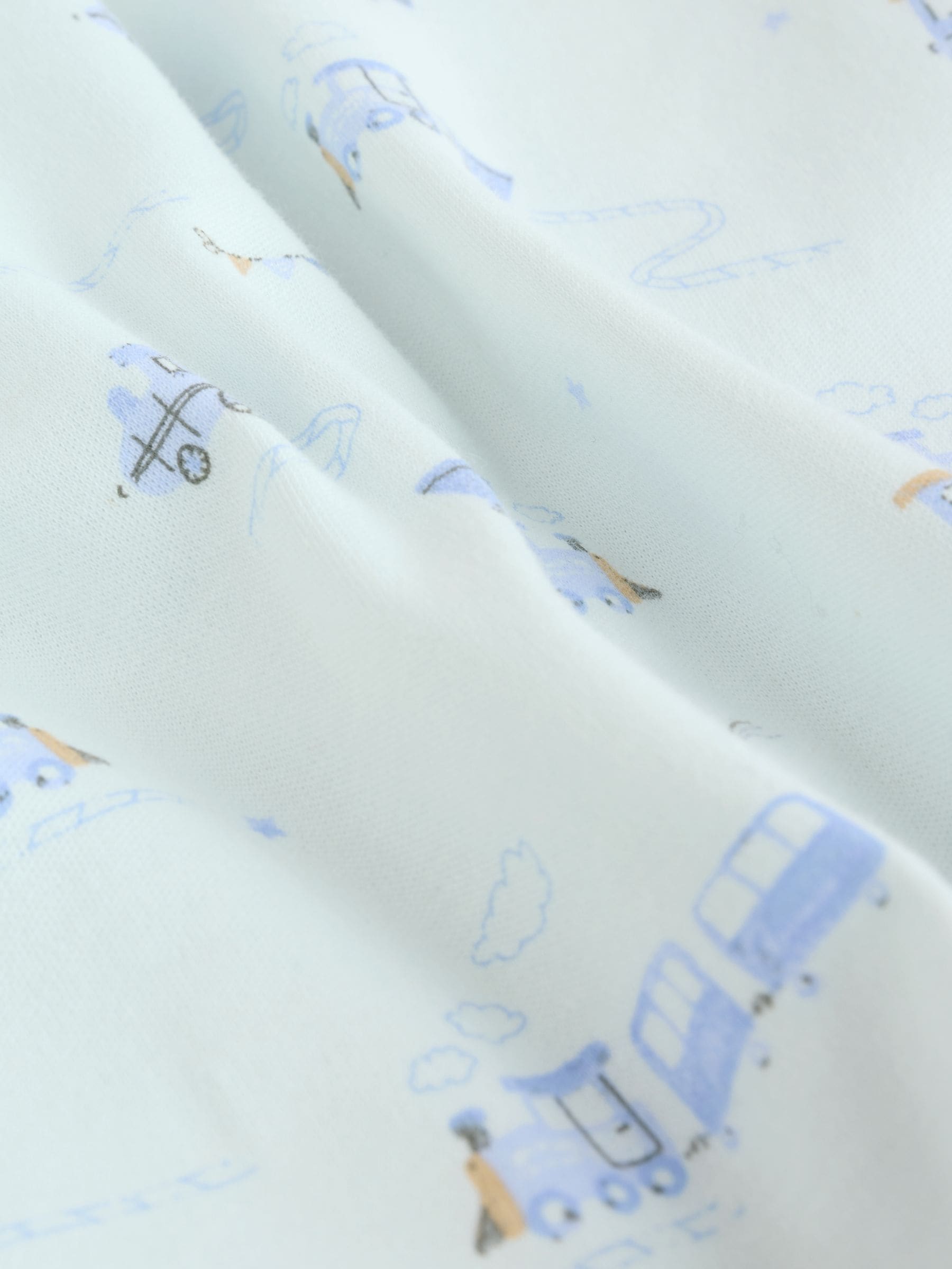 Wit/blauw - 3 babypyjama's met borduursel