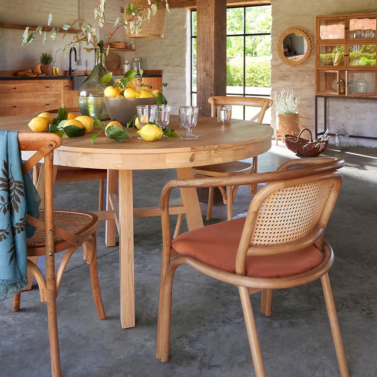 LA REDOUTE INTERIEURS<br>Mesa redonda extensível 4 - 8 pessoas, Zebarn