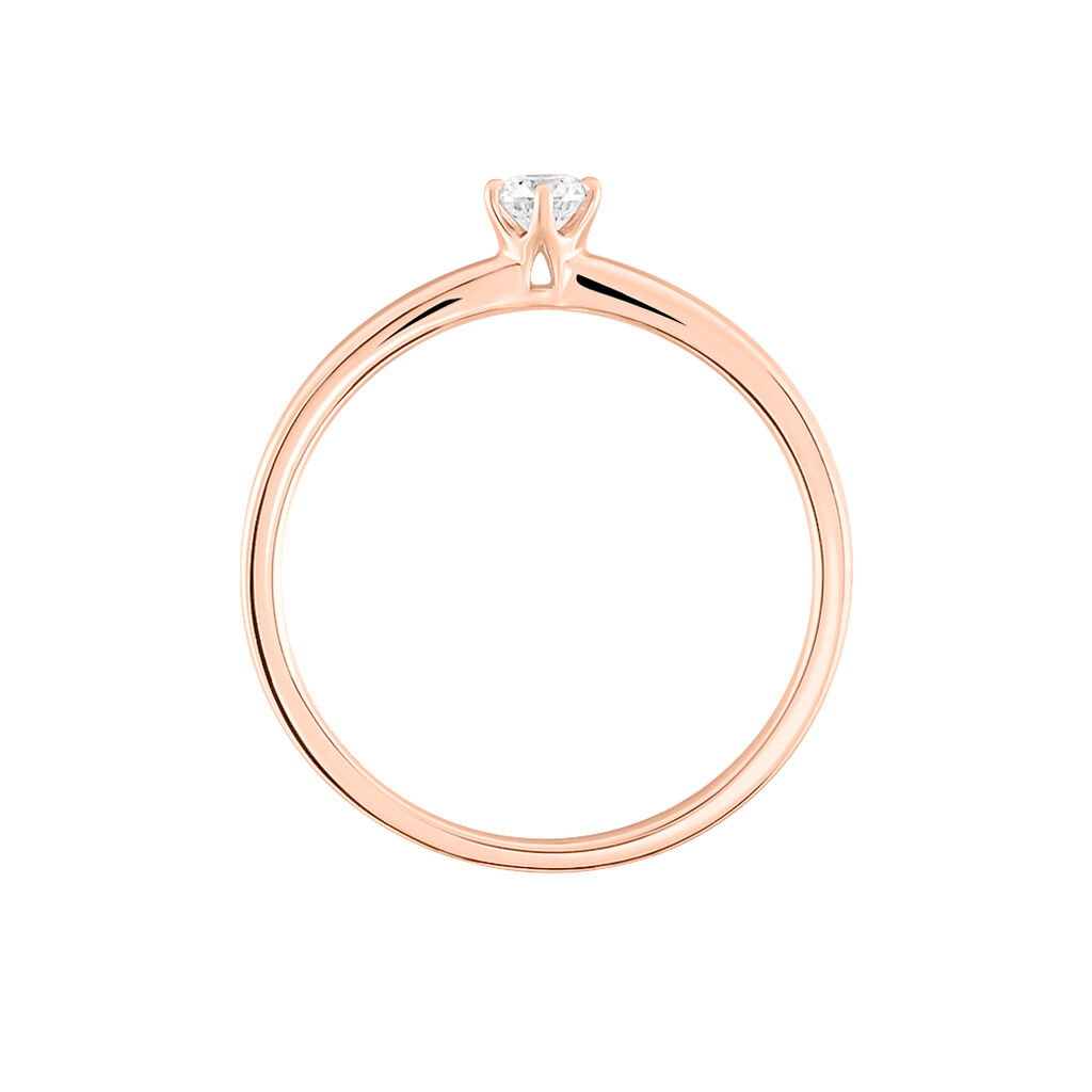 Bague Solitaire Natalia Or Rose Diamant
