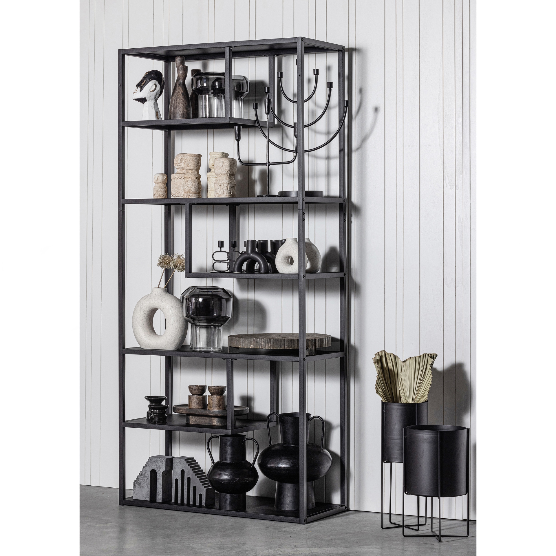 Regalschrank TEUN 85 x 188 cm schwarz